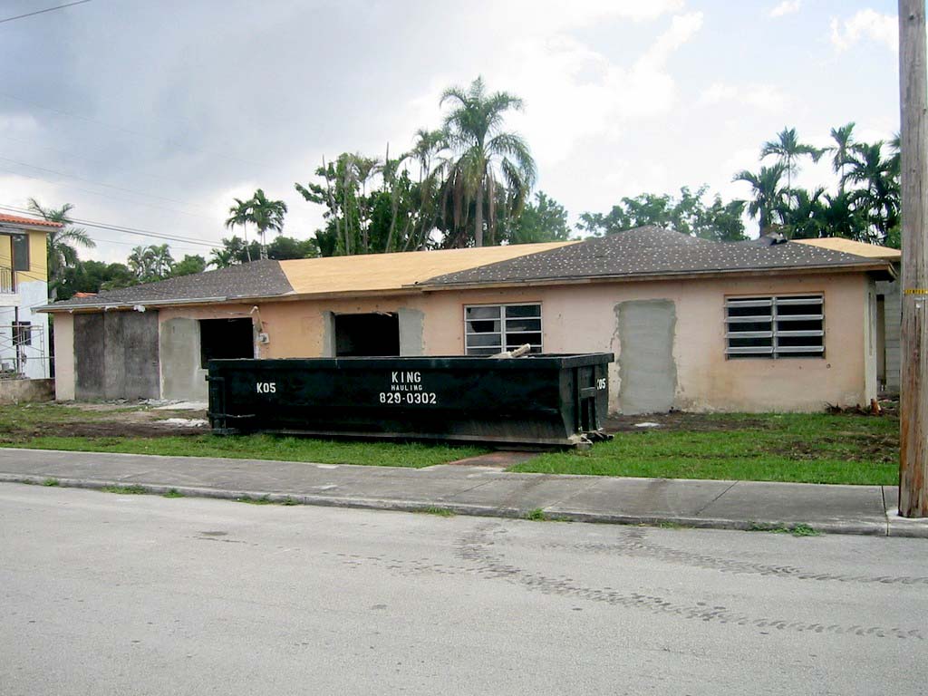 Installed new roof connecting garage to home